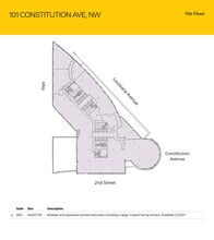 101 Constitution Ave NW, Washington, DC à louer Plan d  tage- Image 1 de 1