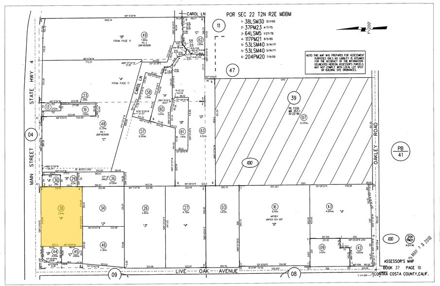 1625 Main St, Oakley, CA à louer - Plan cadastral - Image 2 de 9
