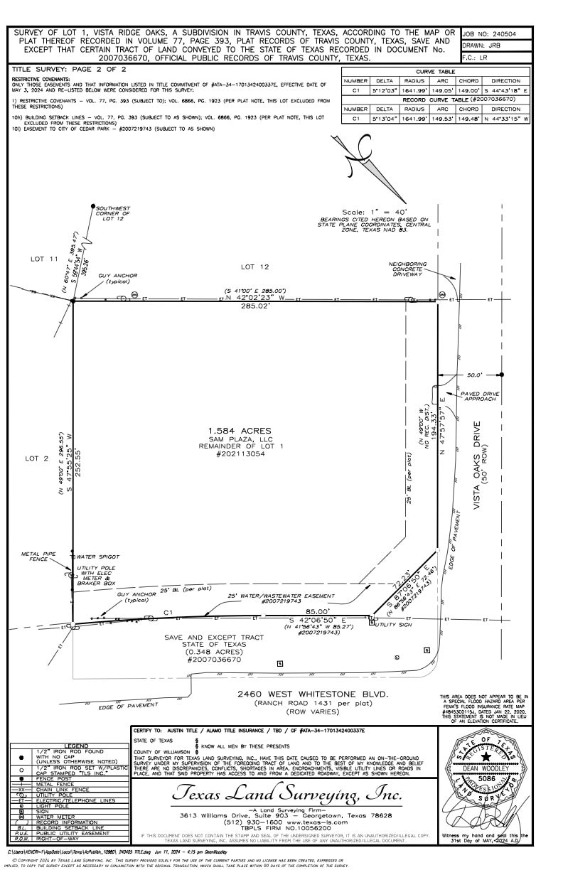 2460 W Whitestone Blvd, Cedar Park, TX à vendre Photo du bâtiment- Image 1 de 4