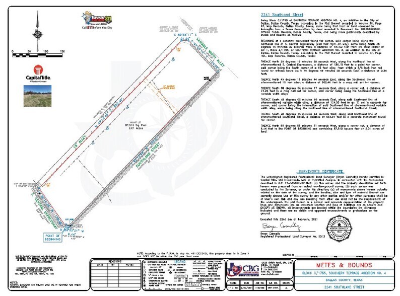 2214 Southland St, Dallas, TX à vendre - Plan de site - Image 3 de 4
