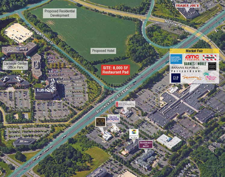 Route 1 & Carnegie Center Dr, West Windsor, NJ for lease - Aerial - Image 2 of 3