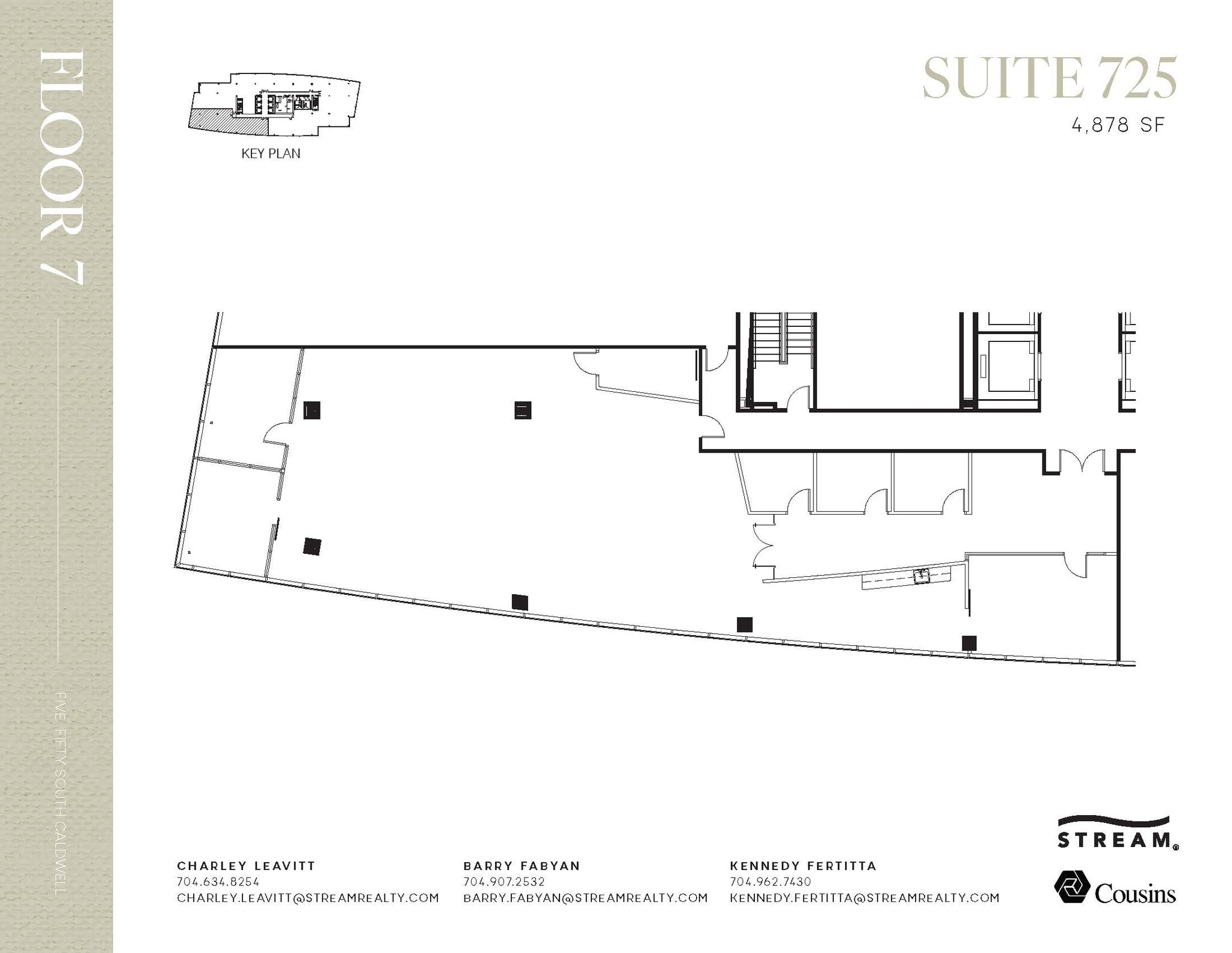 550 S Caldwell St, Charlotte, NC à louer Plan d’étage- Image 1 de 1