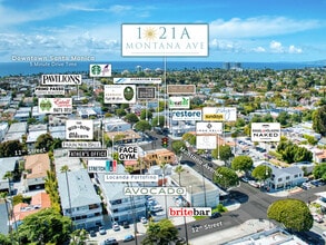 1021 Montana Ave, Santa Monica, CA - Aerial  map view