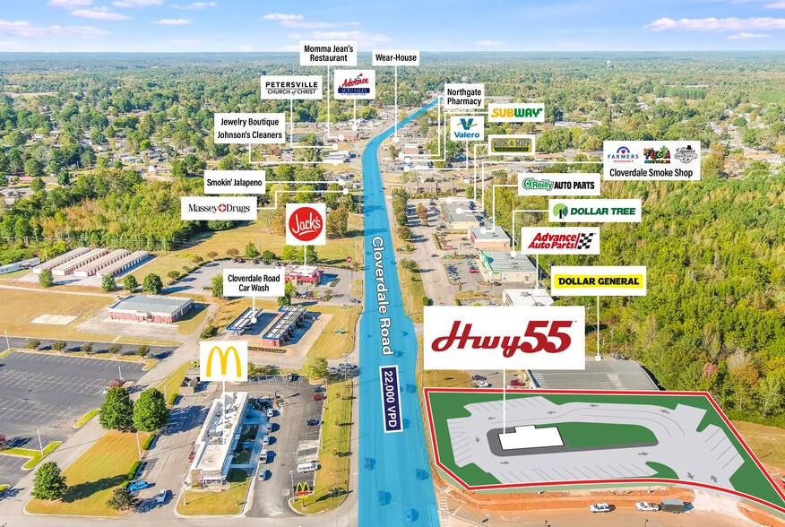 3306 Coverdale Road, Florence, AL for lease - Aerial - Image 3 of 6