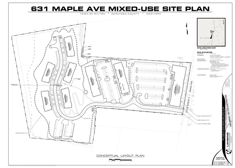 631 Maple Ave, Saratoga Springs, NY à louer - Plan de site - Image 3 de 4