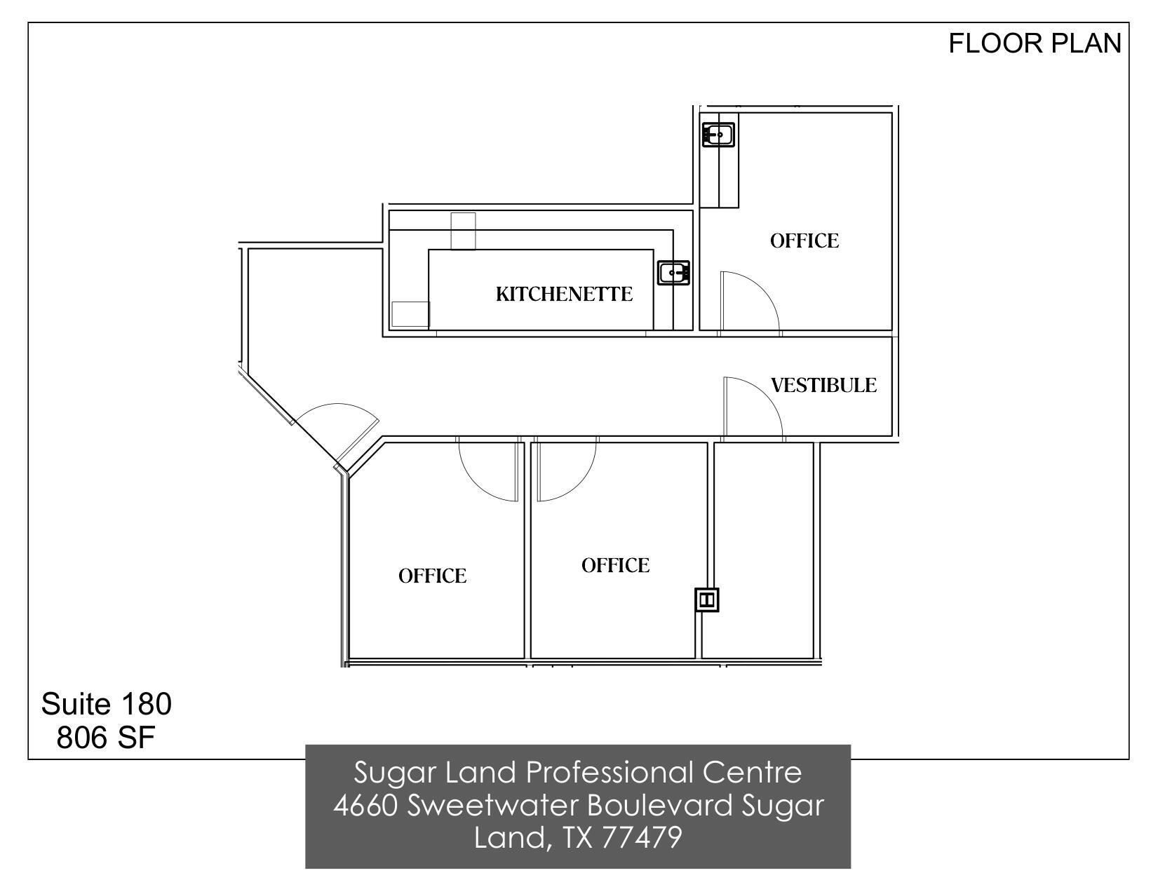 4660 Sweetwater Blvd, Sugar Land, TX for lease Floor Plan- Image 1 of 9