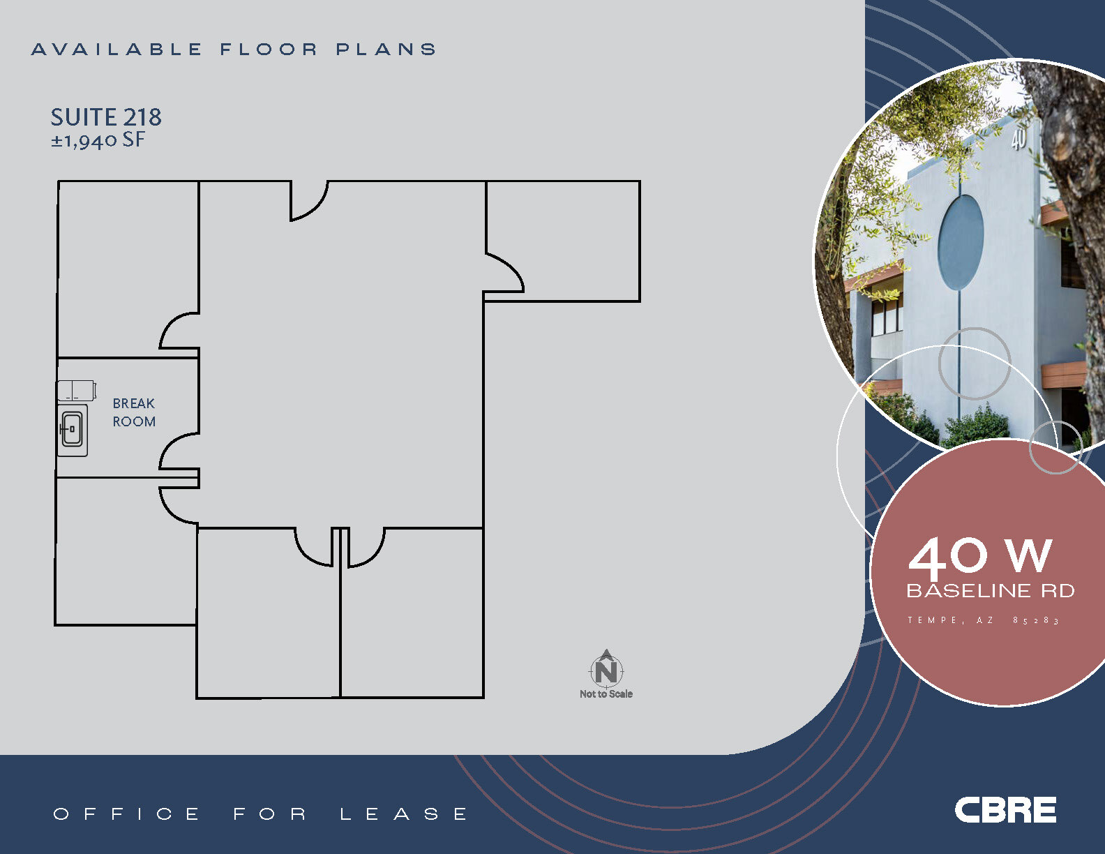 40 W Baseline Rd, Tempe, AZ à louer Plan d’étage- Image 1 de 6
