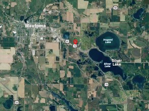 W7488 Highway 21, Wautoma, WI - AERIAL map view