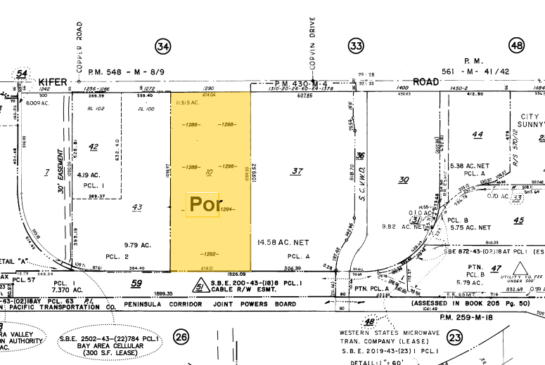 1298 Kifer Rd, Sunnyvale, CA à louer - Plan cadastral - Image 2 de 42