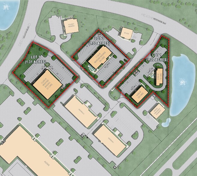 AmeriPlex Land 3 Lots portefeuille de 3 propriétés à vendre sur LoopNet.ca - Aérien - Image 2 de 11