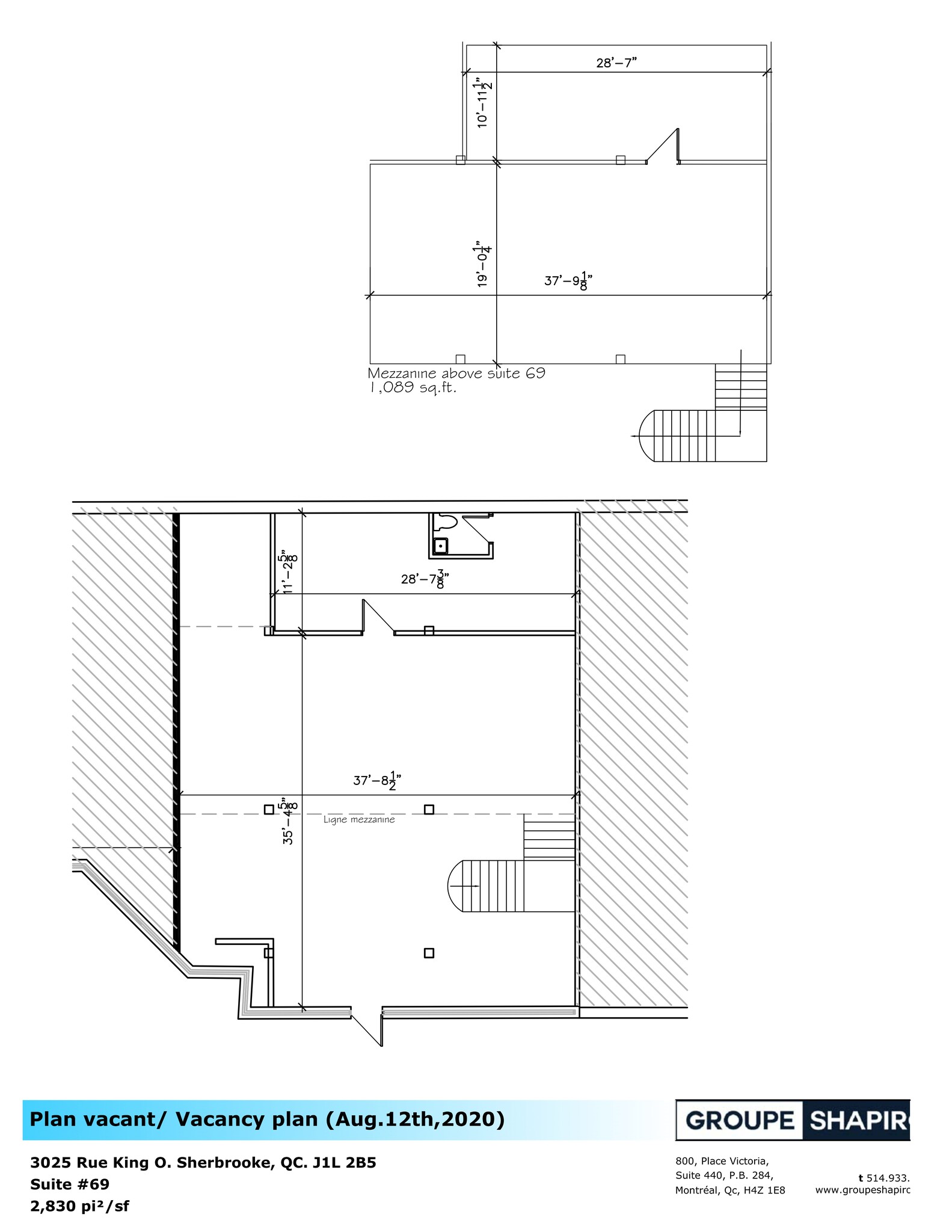 3025 Rue King O, Sherbrooke, QC for lease Site Plan- Image 1 of 1