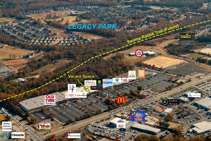 2425-2465 Laurens Rd, Greenville, SC à louer - Photo du bâtiment - Image 1 de 6