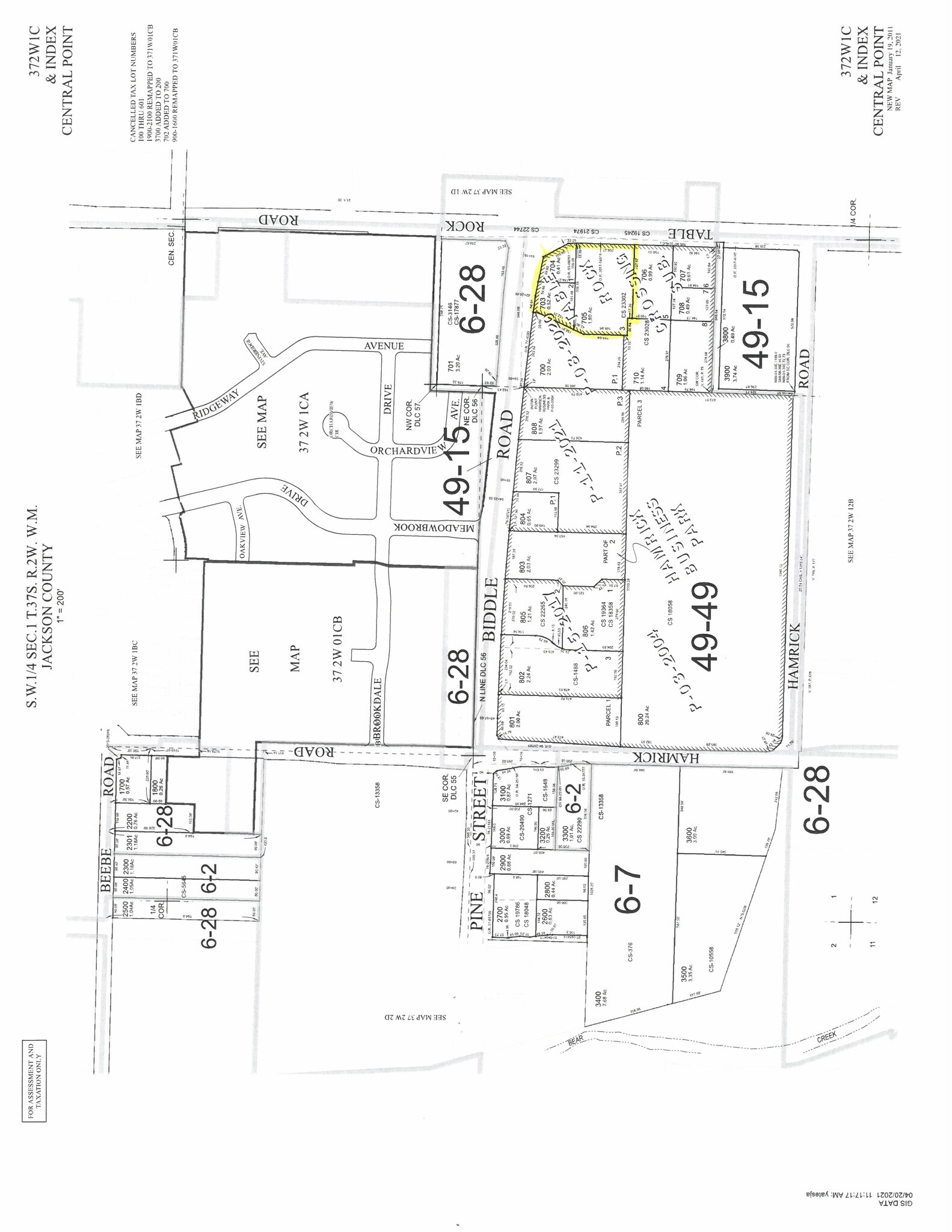 4251 Table Rock Rd, Medford, OR for sale Plat Map- Image 1 of 2