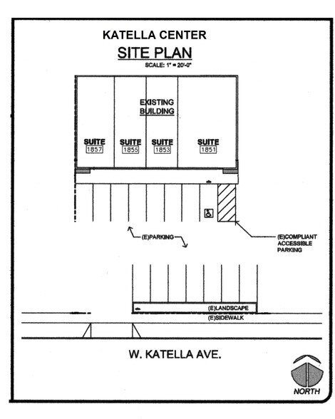 1851-1857 W Katella Ave, Anaheim, CA à louer - Plan de site - Image 2 de 2