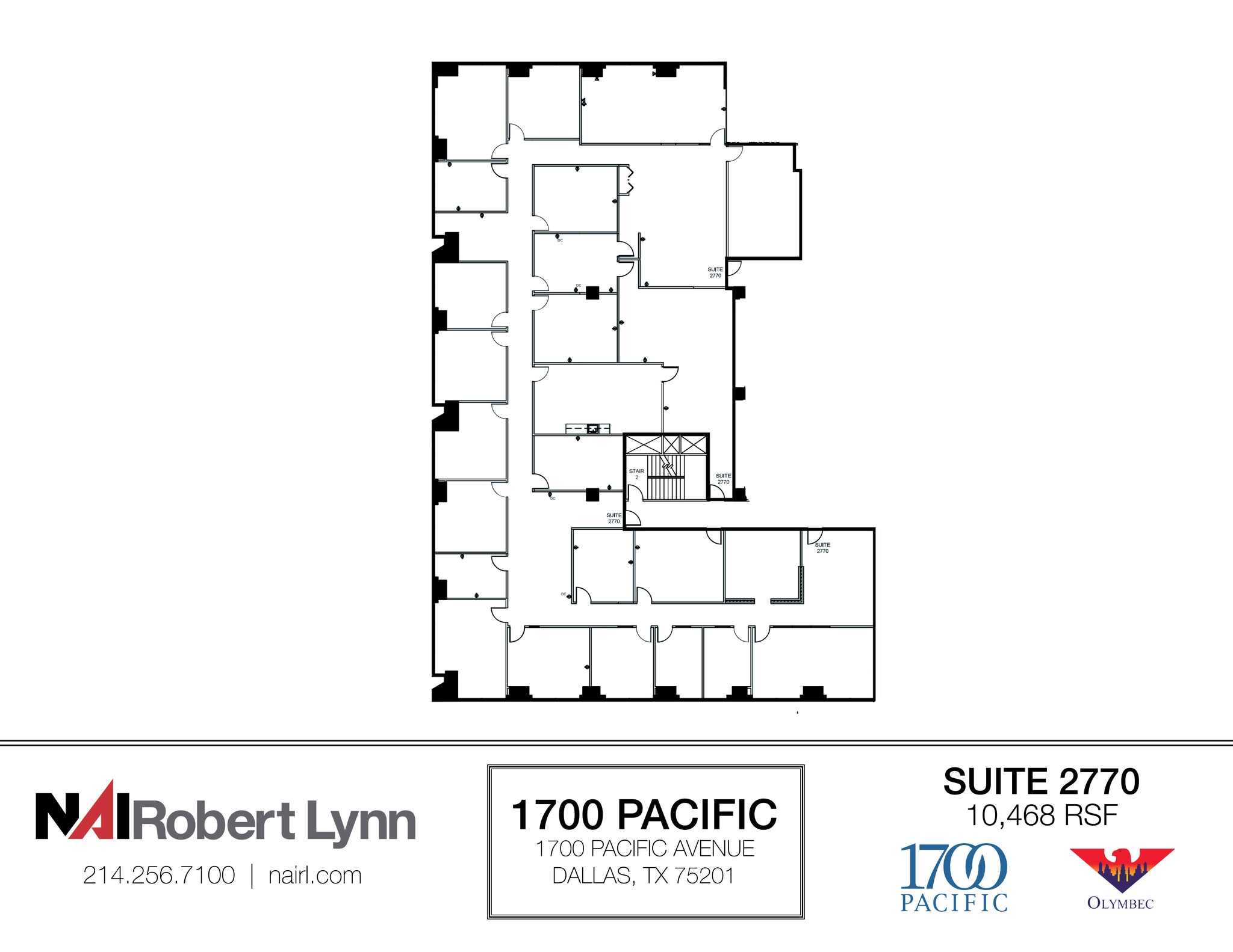 1700 Pacific Ave, Dallas, TX à louer Plan d’étage- Image 1 de 1