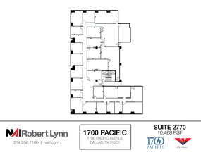 1700 Pacific Ave, Dallas, TX à louer Plan d  tage- Image 2 de 2