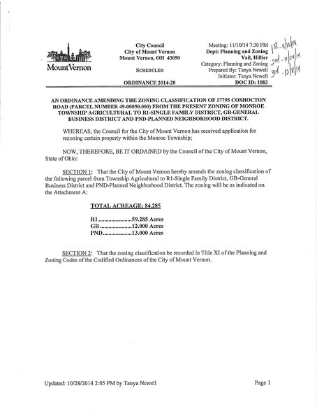 17795 Coshocton Rd, Mount Vernon, OH à vendre - Plan de site - Image 3 de 3