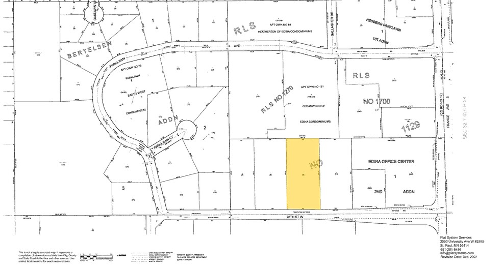 4200-4250 76th St W, Edina, MN à vendre - Plan cadastral - Image 2 de 32