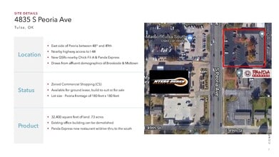 4835 S Peoria Ave, Tulsa, OK - AERIAL map view