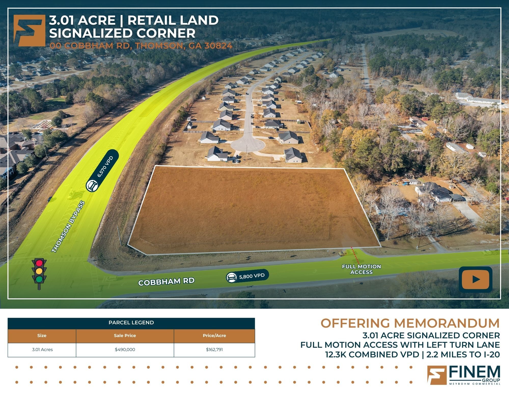 Cobbham Rd, Thomson, GA à vendre Photo principale- Image 1 de 20