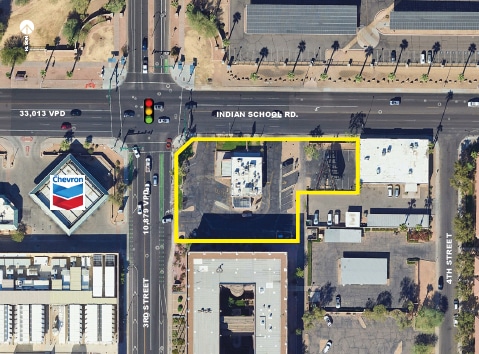 301 E Indian School Rd, Phoenix, AZ for lease Aerial- Image 1 of 1