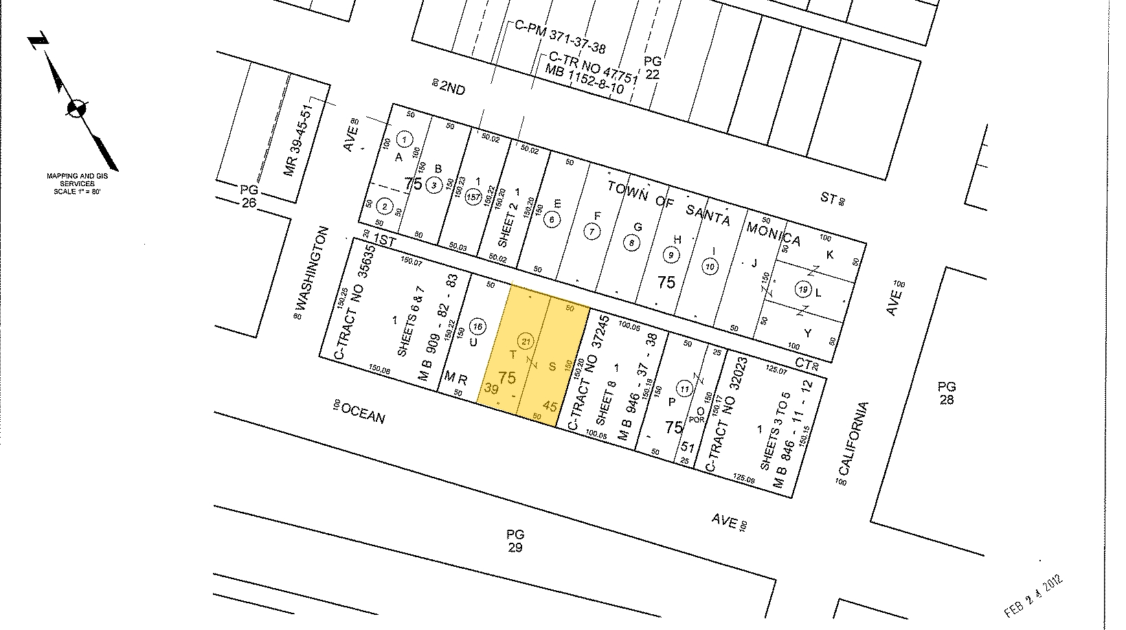 1025 Ocean Ave, Santa Monica, CA à vendre Plan cadastral- Image 1 de 1