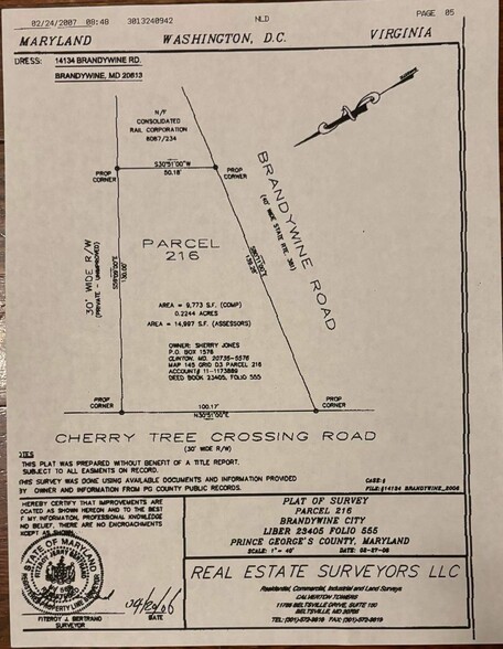 14133 Brandywine Rd, Brandywine, MD à vendre - Plan cadastral - Image 1 de 1