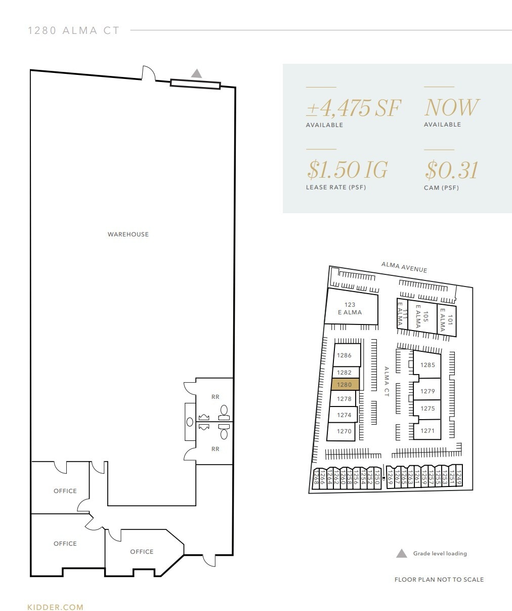 1268-1286 Alma Ct, San Jose, CA for lease Floor Plan- Image 1 of 1