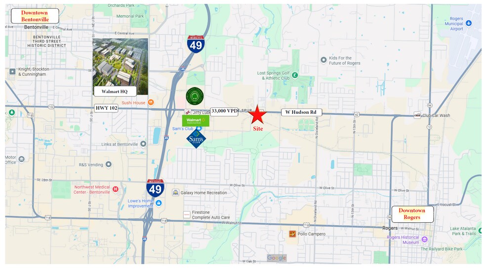 2734 Hudson rd, Rogers, AR for lease - Plat Map - Image 1 of 3