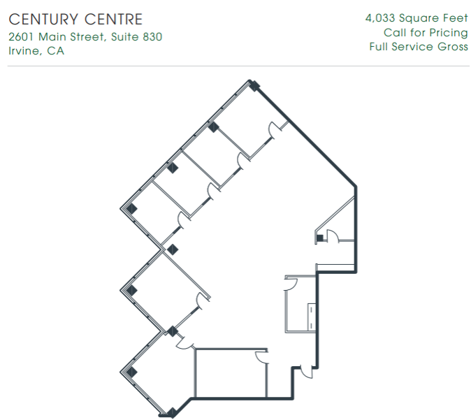 2601-2603 Main St, Irvine, CA à louer Plan d  tage- Image 1 de 1