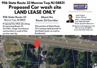 Plus de détails pour 956 NJ-33, Monroe Township, NJ - Terrain à louer