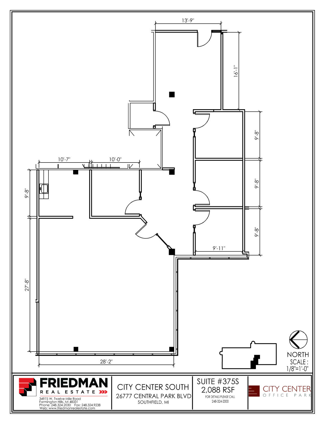 26777-26999 Central Park Blvd, Southfield, MI à louer Plan d  tage- Image 1 de 3