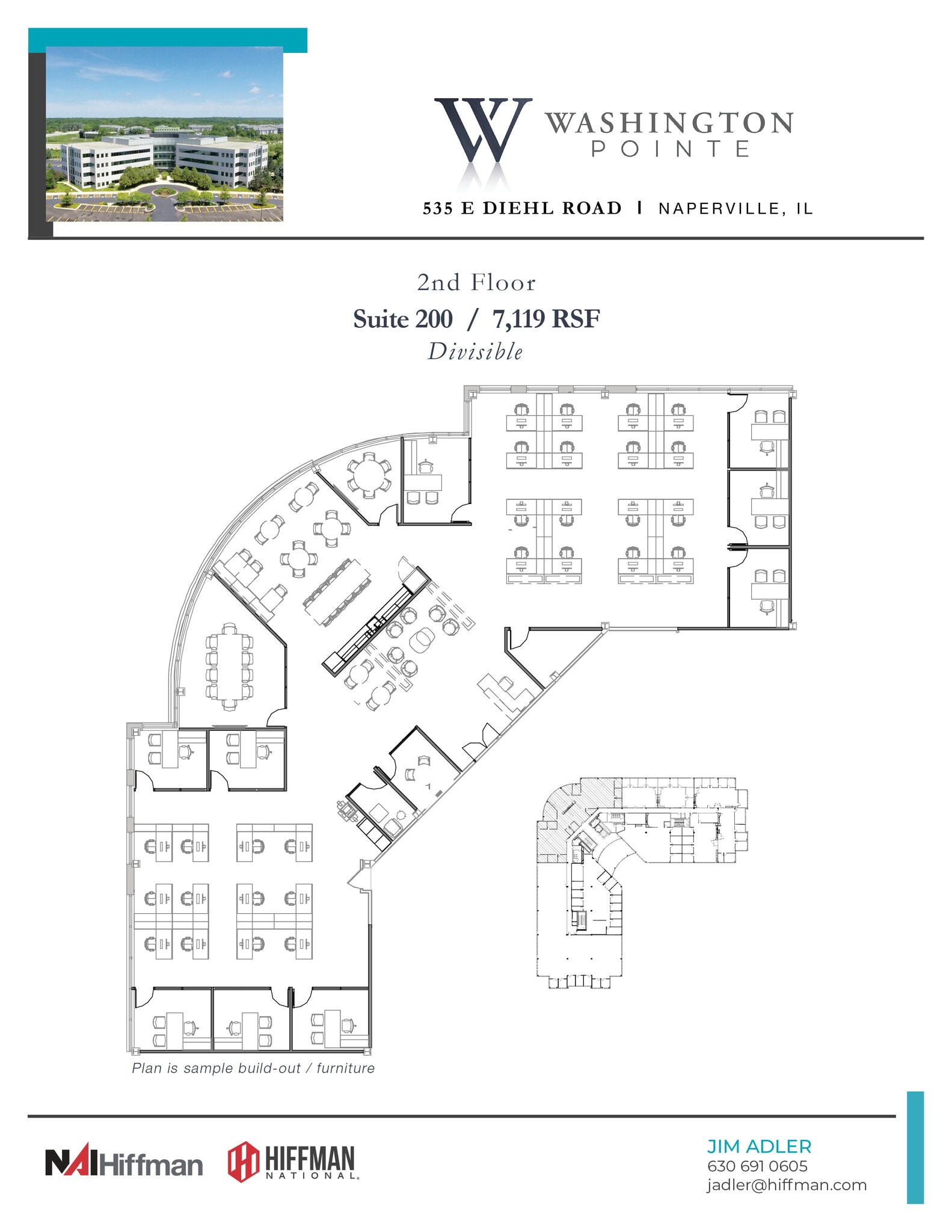 535 E Diehl Rd, Naperville, IL à louer Plan d’étage- Image 1 de 1
