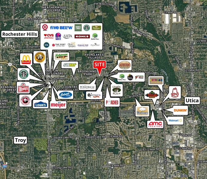 1799 E Auburn Rd, Rochester Hills, MI à vendre - Aérien - Image 2 de 2