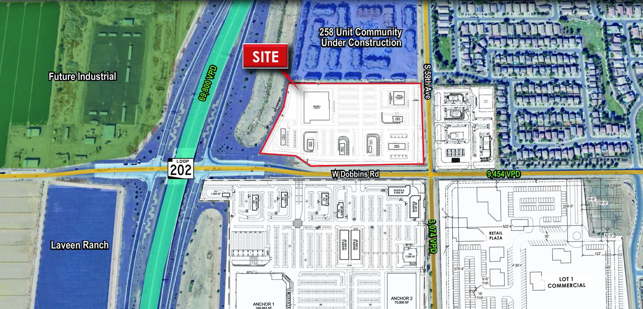 NEC Loop 202 & Dobbins Rd, Laveen, AZ à louer Plan de site- Image 1 de 2