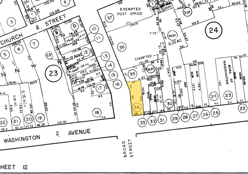 2 E Washington Ave, Washington, NJ à vendre - Plan cadastral - Image 2 de 6