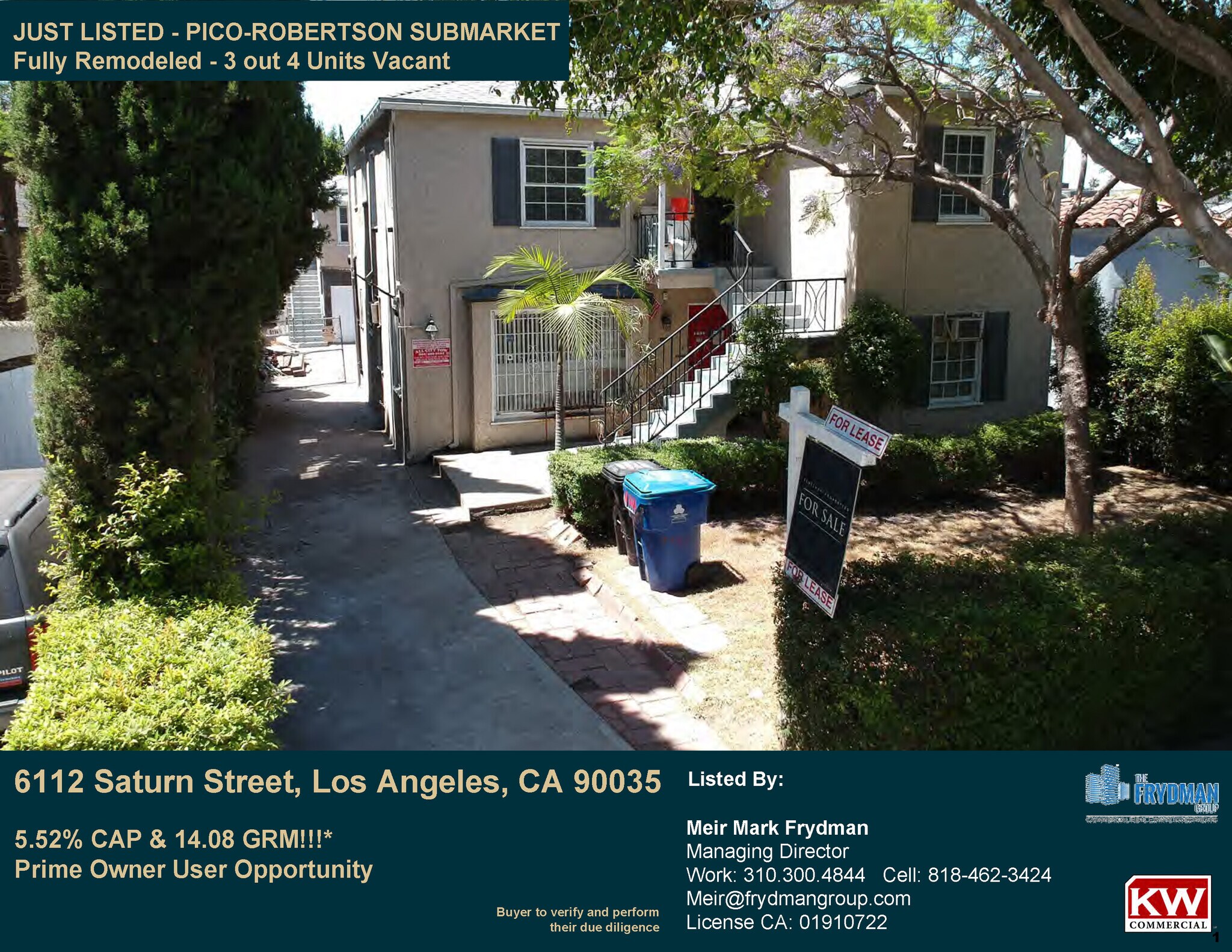 6112-6114 Saturn St, Los Angeles, CA for sale Primary Photo- Image 1 of 1