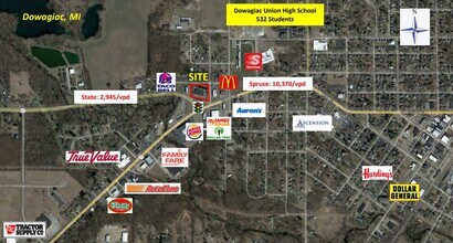 102 State Rd, Dowagiac, MI - Aerial  map view