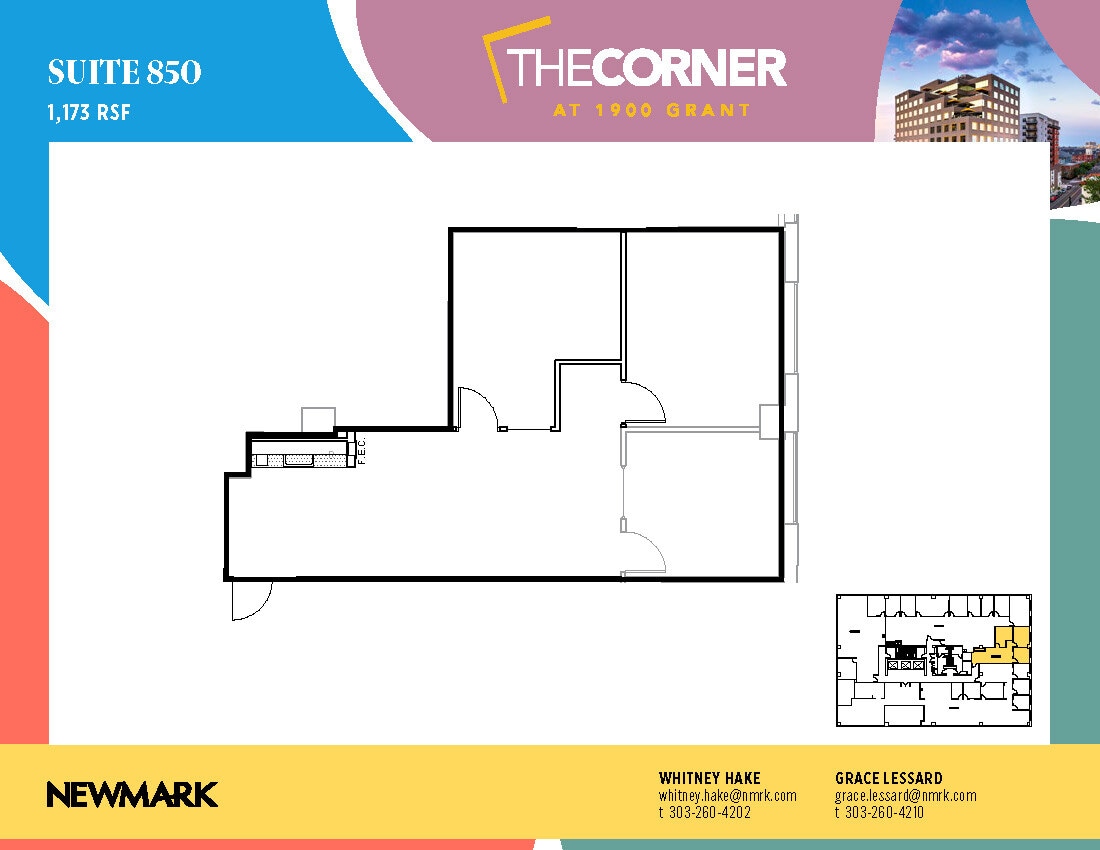 1900 Grant St, Denver, CO à louer Plan d’étage- Image 1 de 1