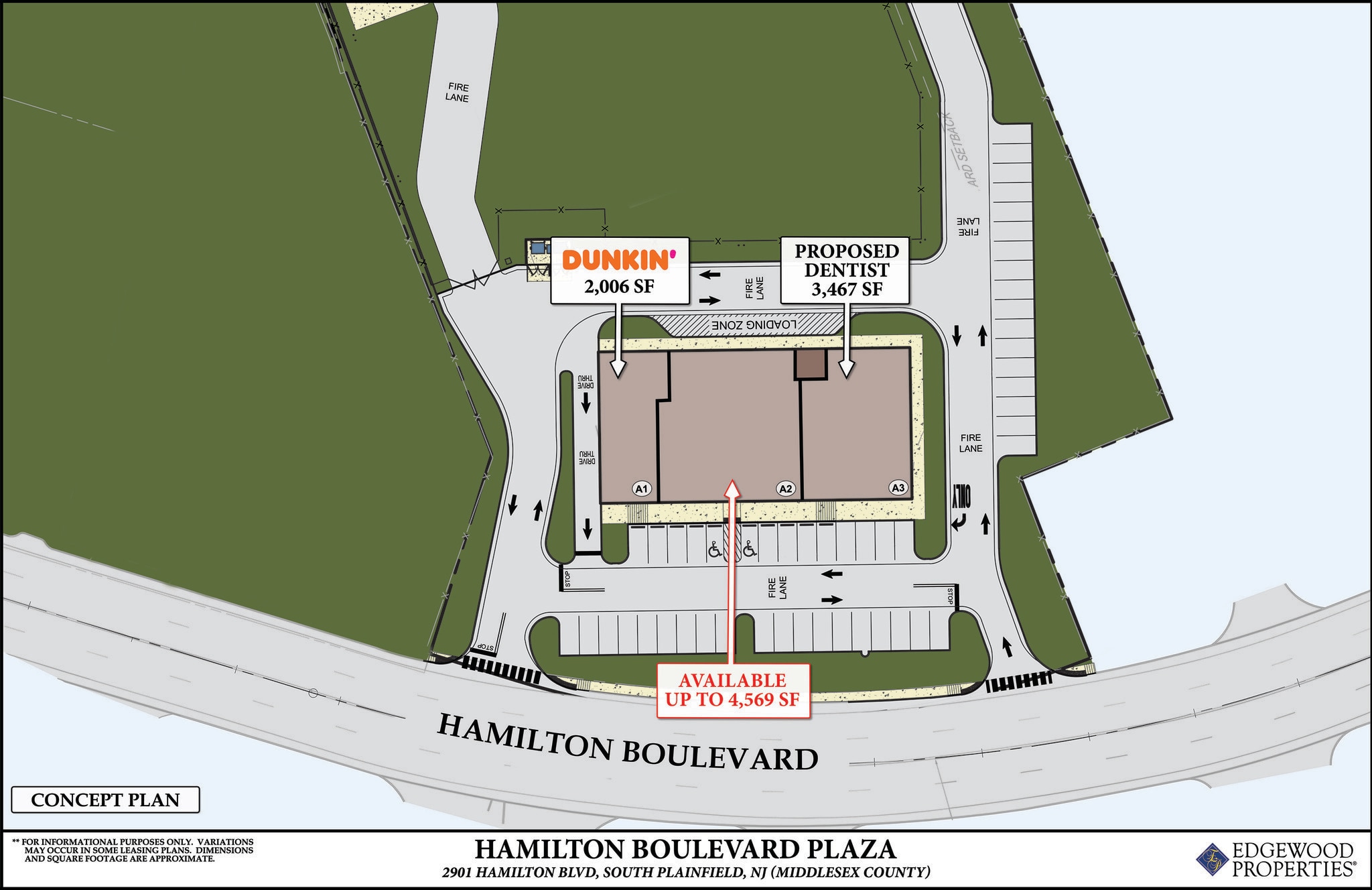 2901 Hamilton Blvd, South Plainfield, NJ à louer Plan de site- Image 1 de 1