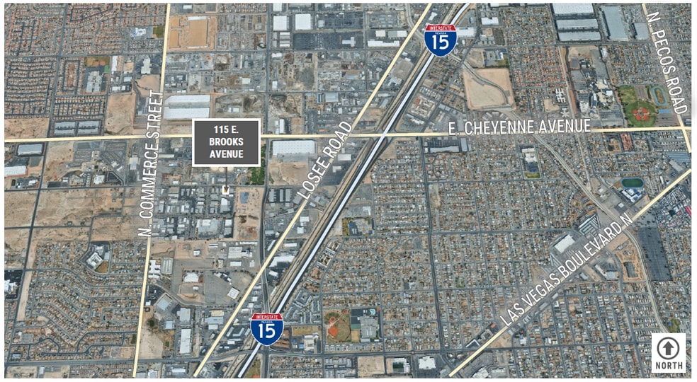115 E Brooks Ave, North Las Vegas, NV for lease - Aerial - Image 3 of 3