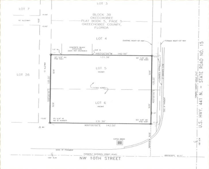 100 NW 10th St, Okeechobee, FL for sale - Plat Map - Image 2 of 9