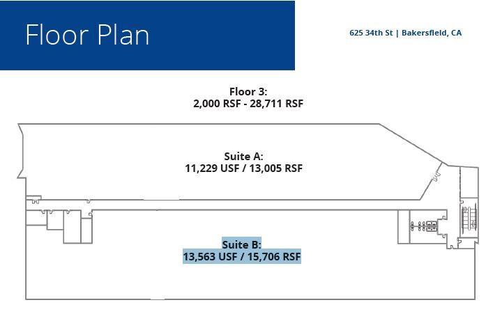 625 34th St, Bakersfield, CA à louer Plan d  tage- Image 1 de 2