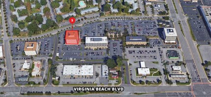 293 Independence Blvd, Virginia Beach, VA - aerial  map view