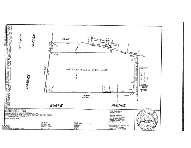 815 Burke Ave, Bronx, NY for sale - Site Plan - Image 3 of 3