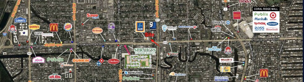 1097 E Oakland Park Blvd, Oakland Park, FL à vendre - Aérien - Image 2 de 3