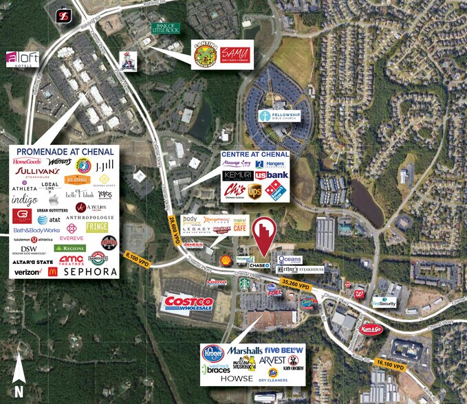 16100 Chenal Pky, Little Rock, AR à louer - Aérien - Image 3 de 3