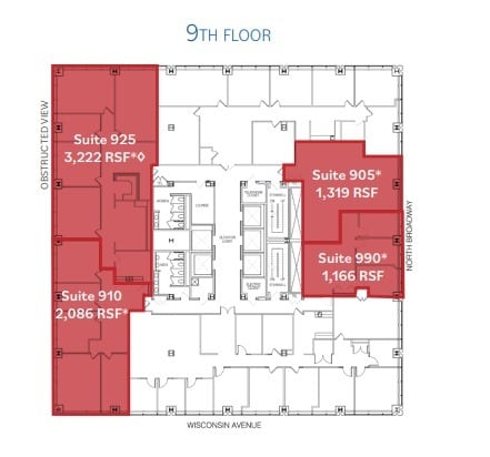 250 E Wisconsin Ave, Milwaukee, WI à louer Plan d’étage- Image 1 de 1