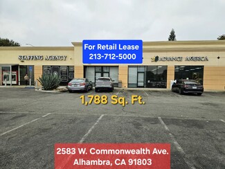 Plus de détails pour 2521-2581 W Commonwealth Ave, Alhambra, CA - Vente au détail à louer