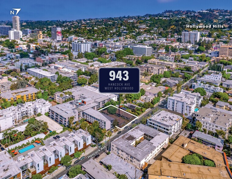 943 Hancock Ave, West Hollywood, CA à vendre - Aérien - Image 2 de 12
